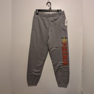 Pokemon Gray Kids Jogger Pants Size LG 14 Brand New With Tag